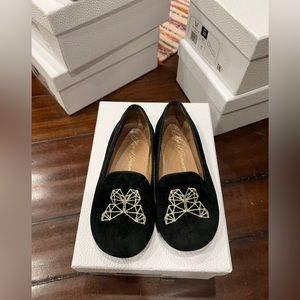 Age of Innocence girls black suede shoes